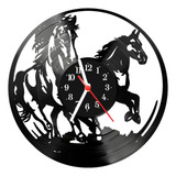 Relógio De Vinil Disco Lp Parede | cavalos 1